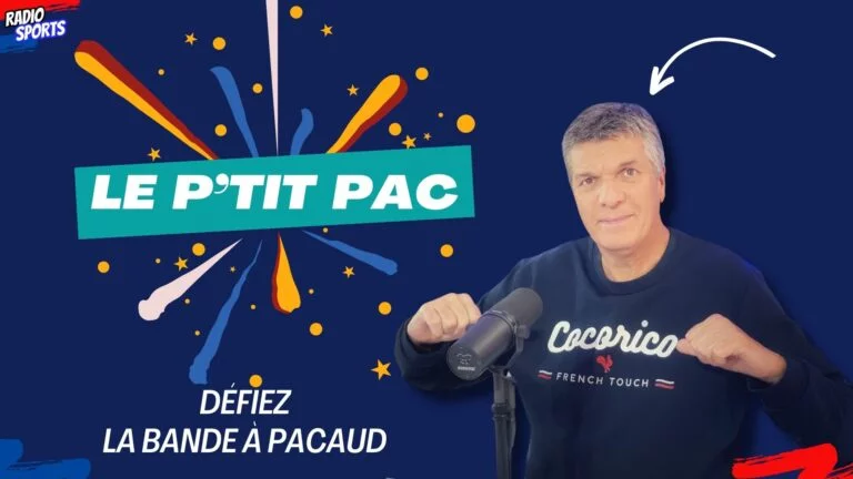 Christophe Pacaud et Maître K-Pélo animent le jeu sportif Le P’tit PaC sur Radio Sports, entre humour, sport et culture générale.