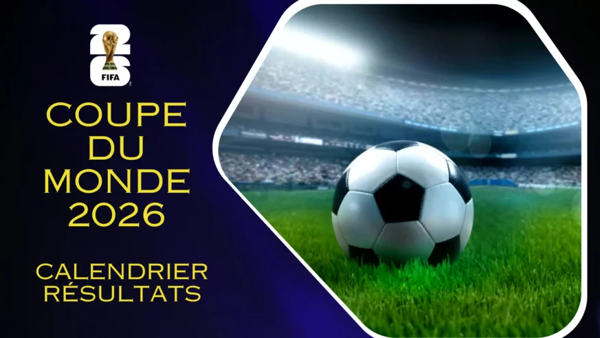Tableau du calendrier et des résultats de la Coupe du Monde 2026 de football, organisée aux États-Unis, au Canada et au Mexique.