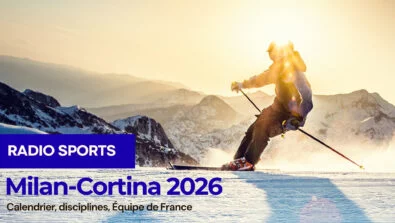Jeux Olympiques et Paralympiques d’hiver Milan-Cortina 2026 – montagnes des Dolomites, symboles de glisse et esprit olympique.