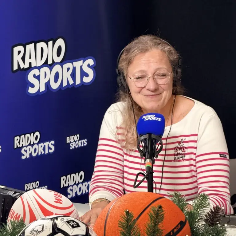 Sophie Le Doaré sur le plateau Radio Sports