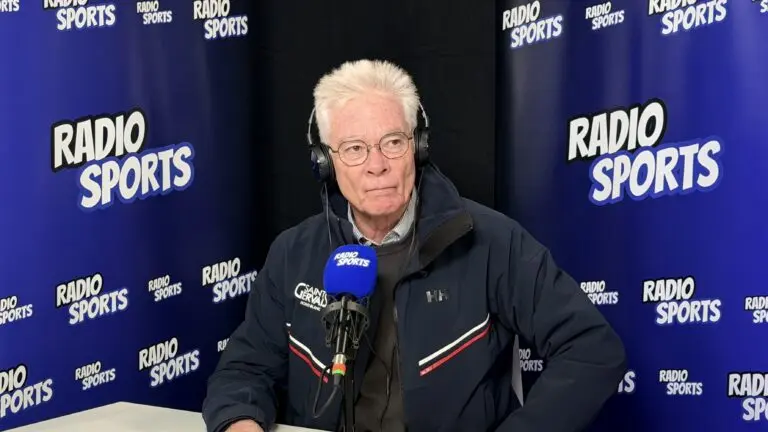 Jean Marc Peillex, maire de St Gervais sur le plateau de Radio Sports