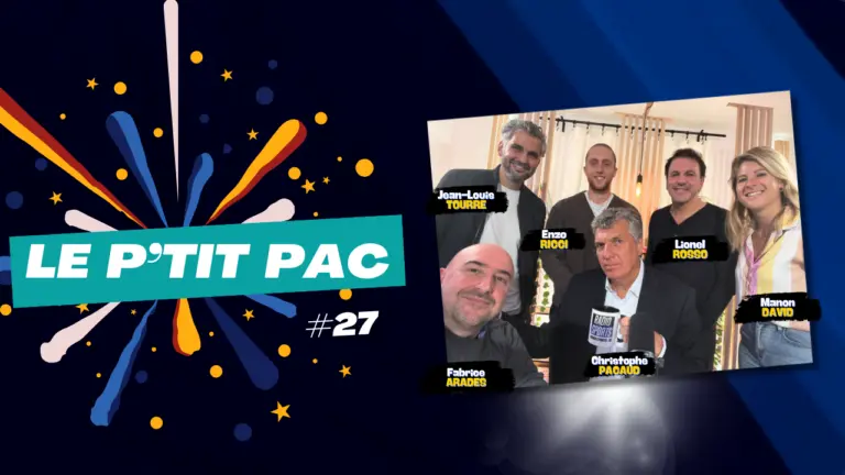 Photo du plateau de l’émission Le P’tit PaC #27 avec Christophe Pacaud, Fabrice Arades, Jean-Louis Tourre, Enzo Ricci, Lionel Rosso et Manon David – Radio Sports