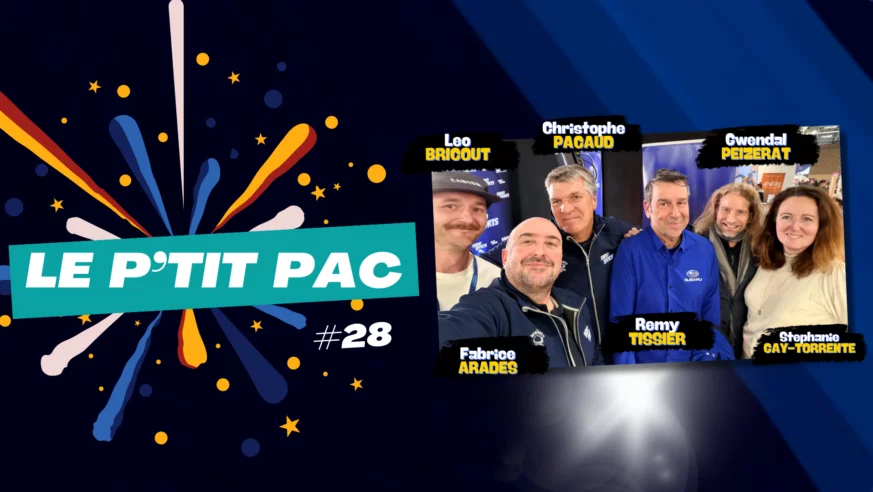 Le P’tit PaC – Épisode 28 débarque en direct du Salon des Sports et Parasports avec une distribution exceptionnelle : Stéphanie Gay-Torrente, présidente du Salon des Sports et Parasports, Gwendal Peizerat, champion olympique et entrepreneur dans le contrôle des équipements sportifs, Rémy Tissier, voix légendaire de la moto en France, Léo Bricoux, acteur engagé en accessibilité sportive et membre de Fabrika