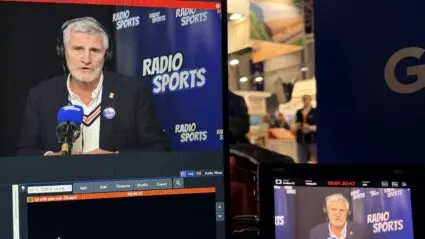 Gilles Moretton FF Tennis sur le plateau de Radio Sports