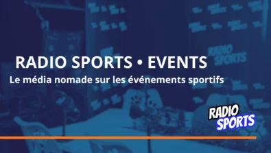 Vignette Radio Sports Events – Le média nomade sur les événements sportifs, avec plateau radio filmé en arrière-plan.