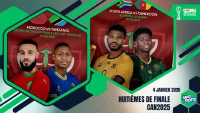 CAN 2025 – Huitièmes de finale : Maroc vs Tanzanie à Rabat et Afrique du Sud vs Cameroun, le 4 janvier 2026