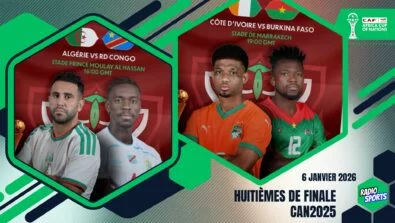 CAN 2025 – Huitièmes de finale : Algérie vs RD Congo à Rabat et Côte d’Ivoire vs Burkina Faso à Marrakech, le 6 janvier 2026