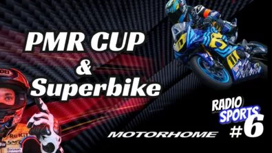 Motorhome #6 Radio Sports – Pilotes de Superbike et PMR Cup illustrant le sport mécanique inclusif au Salon des Sports et Parasports à Paris