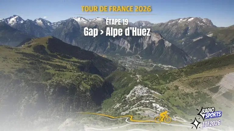 Tour de France 2026 – Étape 19 Gap Alpe d’Huez