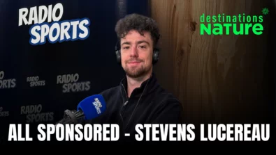Stevens Lucereau présente All Sponsored sur le plateau Radio Sports durant le salon destinations nature 2026