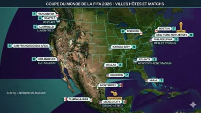 carte stades coupe du monde 2026