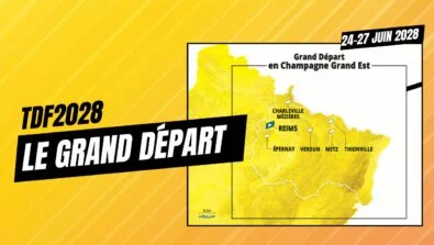 affiche de présentation grand départ Tour de France 2028
