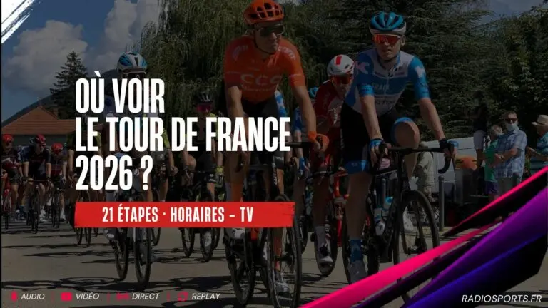 Consultez le programme TV officiel du Tour de France 2026 : horaires, chaînes de diffusion et calendrier complet des 21 étapes de la Grande Boucle.