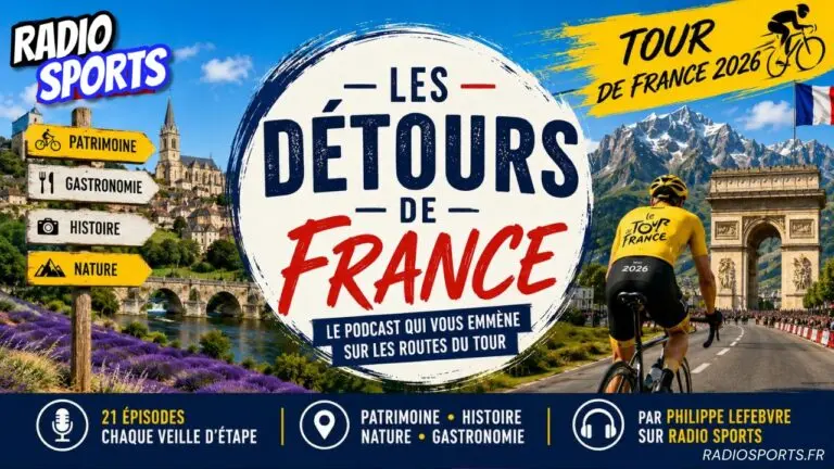 Les Détours de France, c’est le podcast de Philippe Lefebvre qui vous emmène chaque veille d’étape sur les routes du Tour de France 2026.