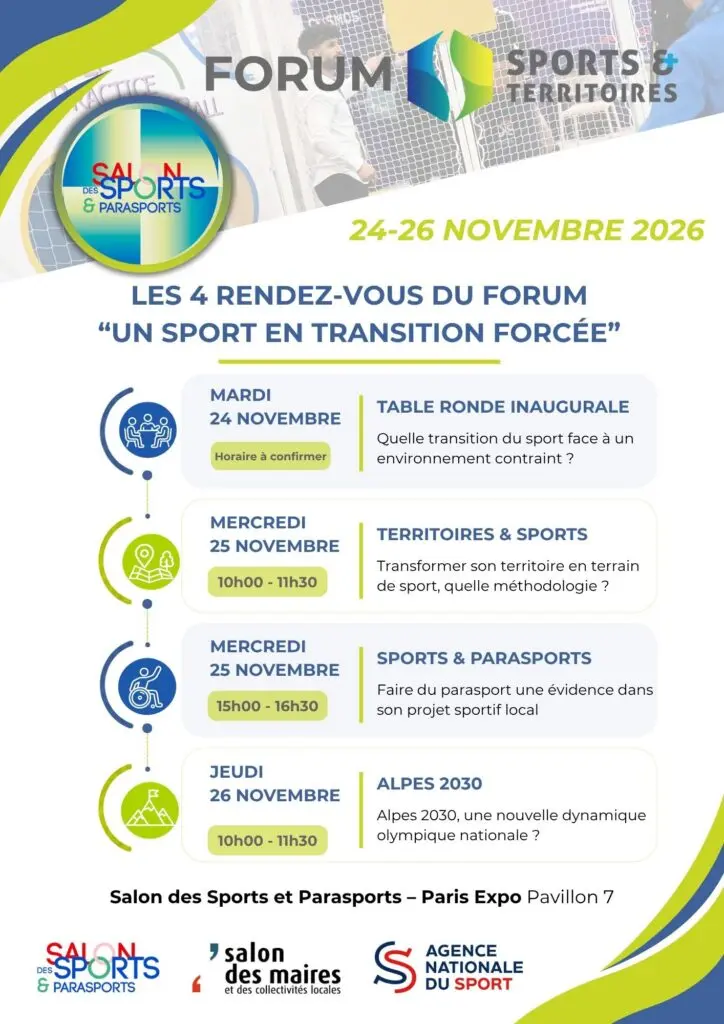 Affiche officielle du Forum Sports & Territoires 2026