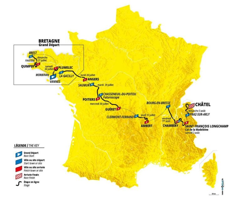 LES PARCOURS 2025 DU TOUR DE FRANCE ET DU TOUR DE FRANCE FEMMES AVEC