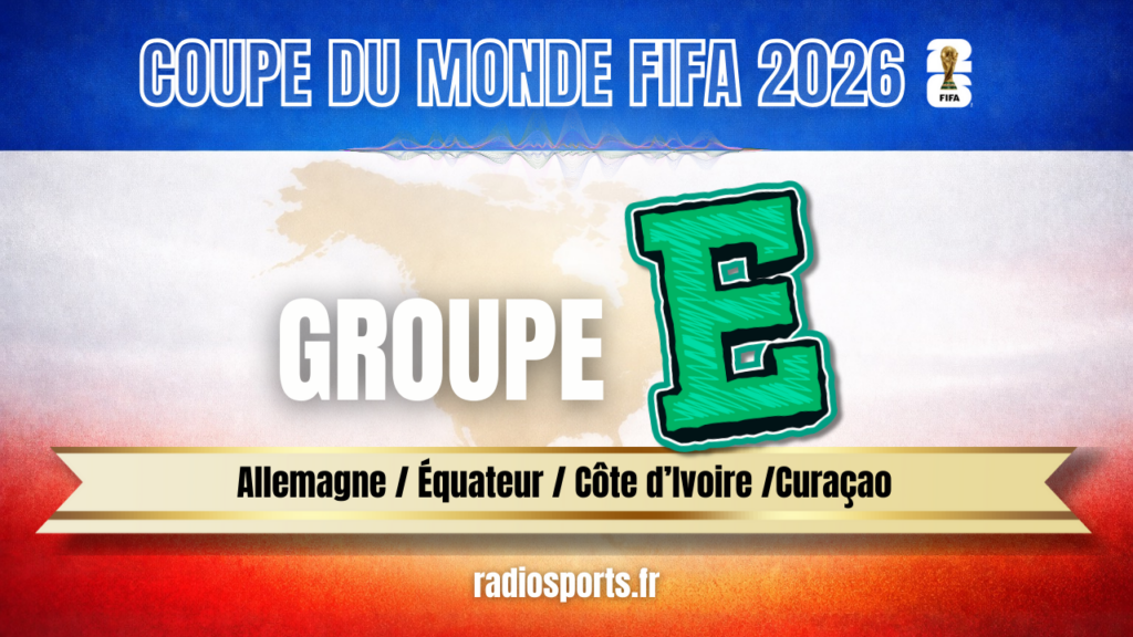 Vignette Groupe E Coupe du Monde FIFA 2026 Allemagne Équateur Côte d’Ivoire Curaçao